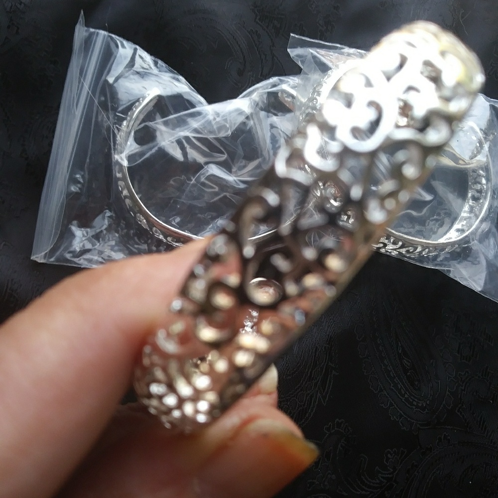 Silver vermiel cuff bracelet